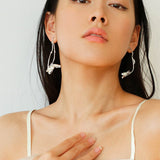 Asymmetrical Lotus Drop Earrings - floysun