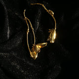 Asymmetrical Lotus Drop Earrings - floysun