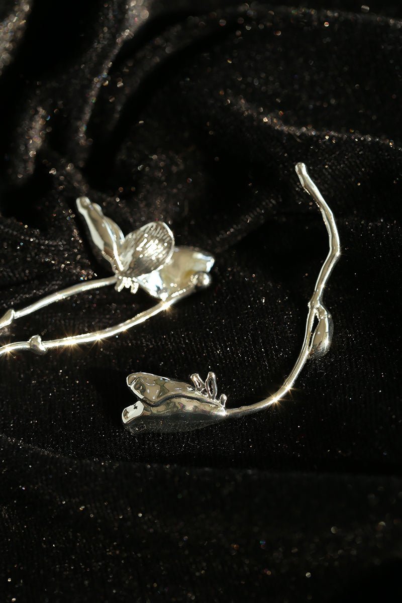 Asymmetrical Lotus Drop Earrings - floysun