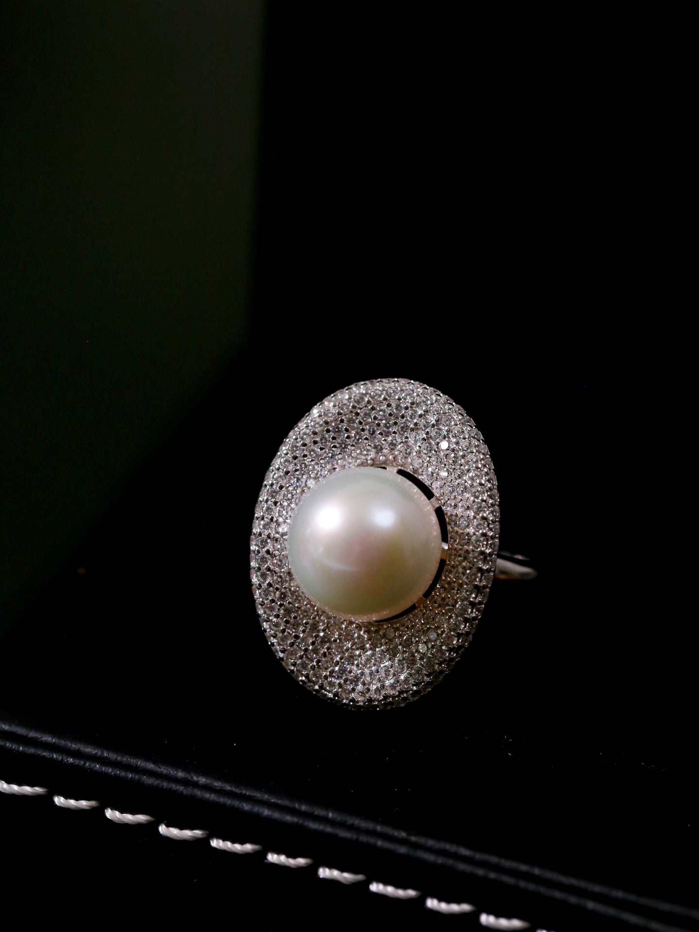 Aurora Edison Pearl Adjustable Ring - floysun