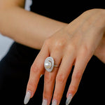 Aurora Edison Pearl Adjustable Ring - floysun