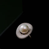 Aurora Edison Pearl Adjustable Ring - floysun