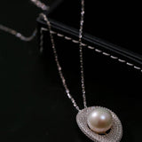 Aurora Edison Pearl Pendant Necklace - floysun