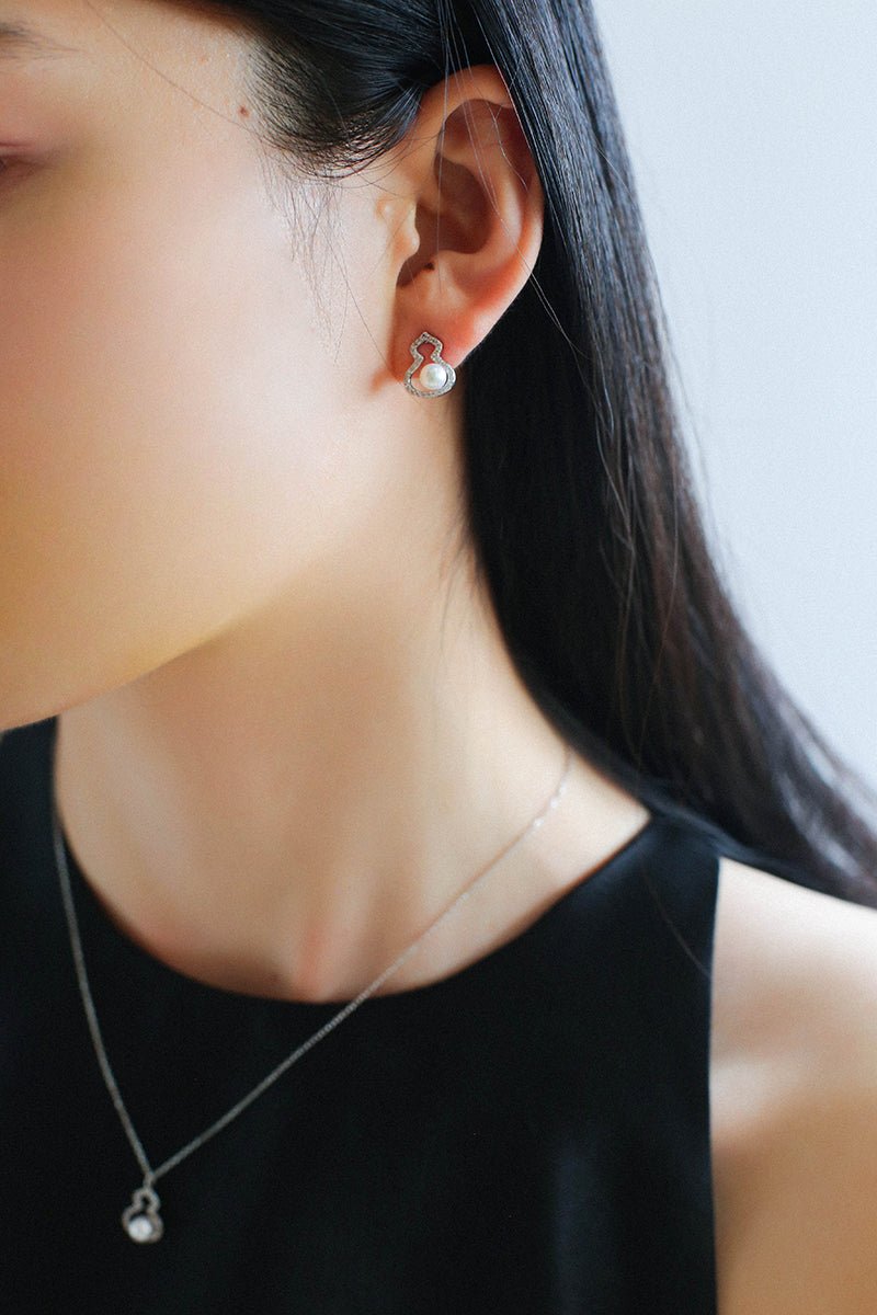 Aurora Freshwater AK Mini Gourd Stud Earrings - floysun