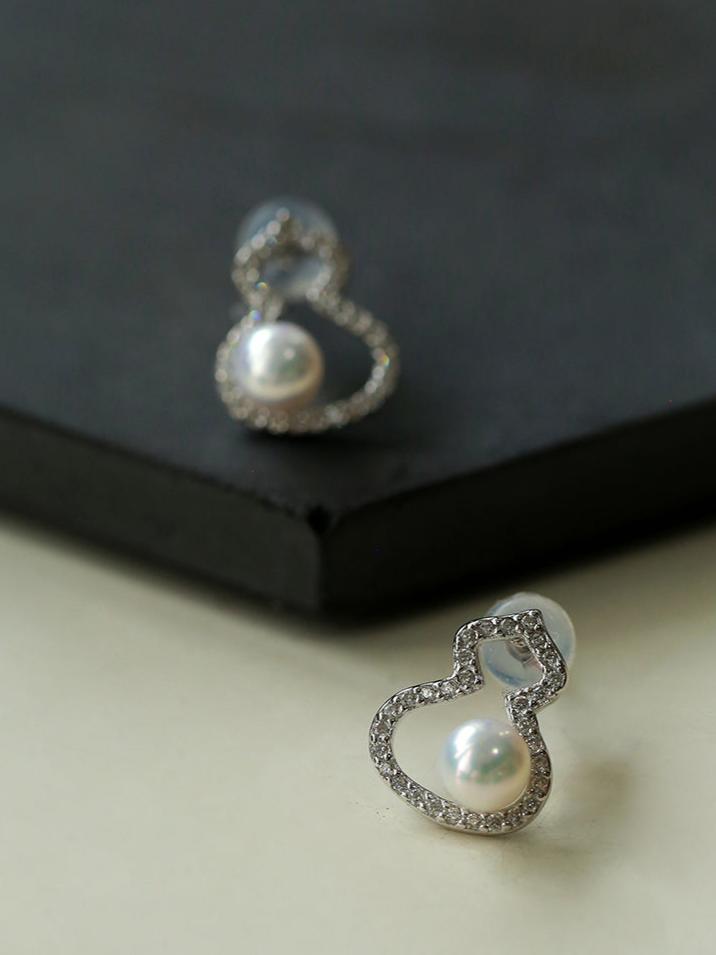 Aurora Freshwater AK Mini Gourd Stud Earrings - floysun