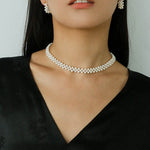 Aurora Lace Handwoven Pearl Necklace - floysun
