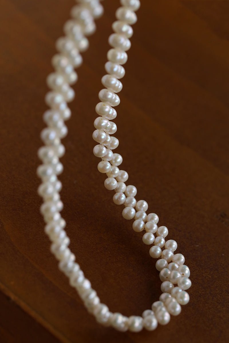 Aurora Lace Handwoven Pearl Necklace - floysun