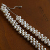 Aurora Lace Handwoven Pearl Necklace - floysun