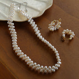 Aurora Lace Handwoven Pearl Necklace - floysun