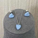 Baby Blue Enamel Heart Earrings - floysun