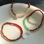 Barbie Sandalwood Freshwater Pearl & Agate Stretch Bracelet - floysun