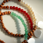 Barbie Sandalwood Freshwater Pearl & Agate Stretch Bracelet - floysun