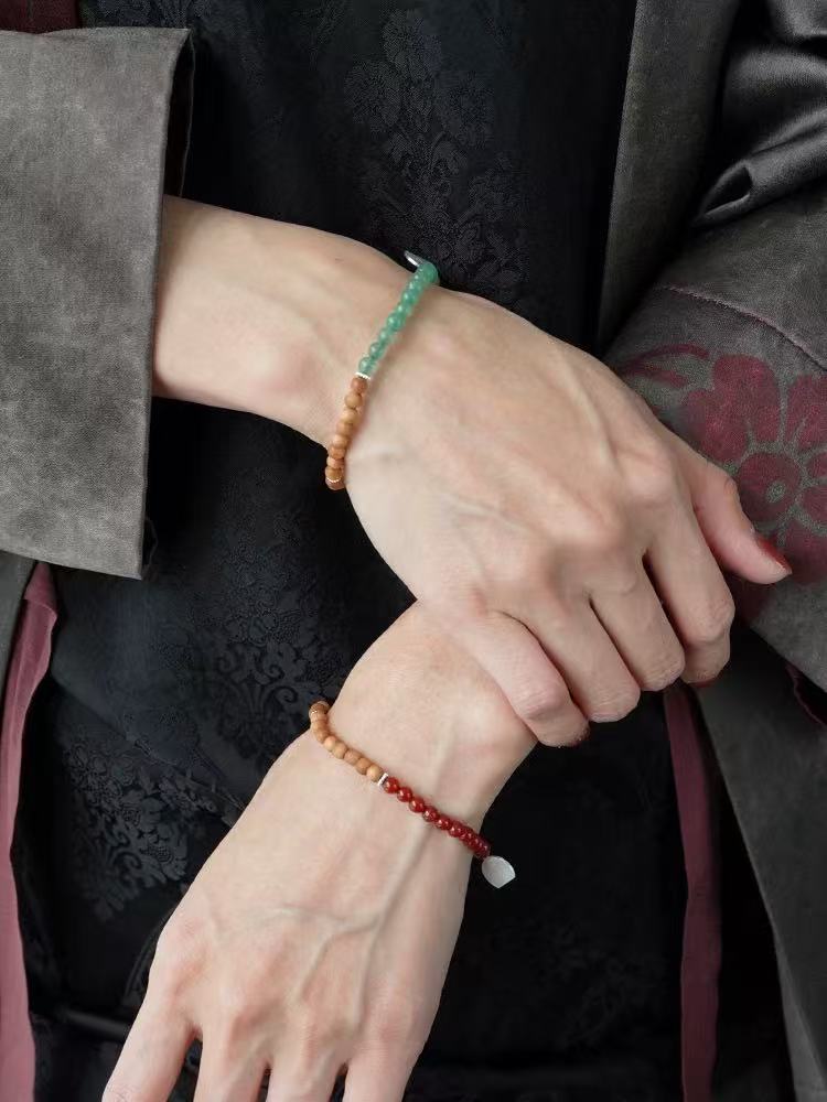 Barbie Sandalwood Freshwater Pearl & Agate Stretch Bracelet - floysun