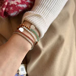 Barbie Sandalwood Freshwater Pearl & Agate Stretch Bracelet - floysun