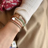 Barbie Sandalwood Freshwater Pearl & Agate Stretch Bracelet - floysun