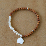 Barbie Sandalwood Freshwater Pearl Stretch Bracelet - floysun