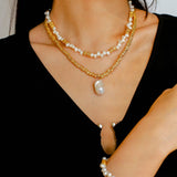 Baroque Lava Metal Necklace - floysun