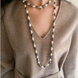 Baroque Mixed Color Pearl Necklace - floysun