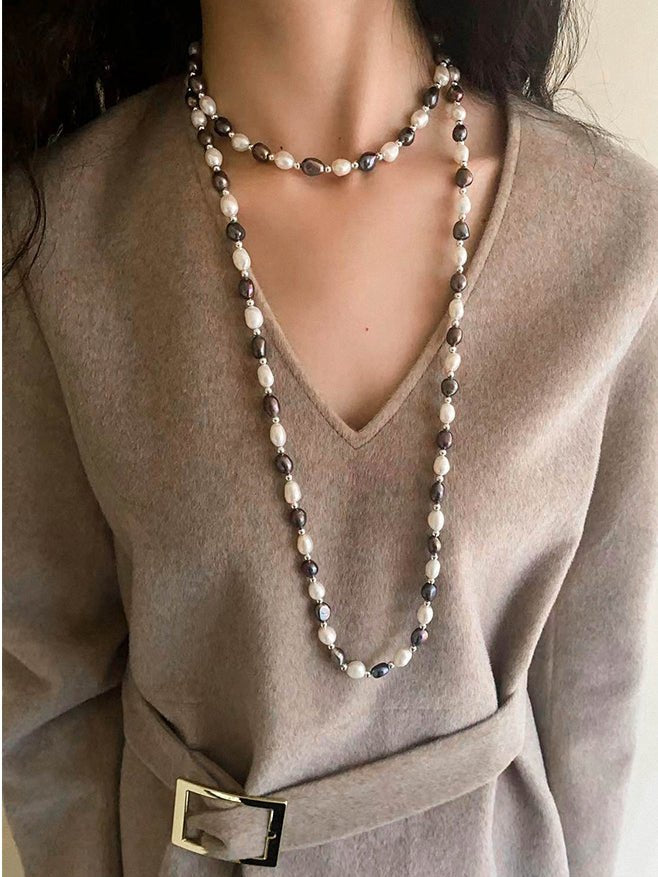 Baroque Mixed Color Pearl Necklace - floysun