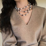Baroque Mixed Color Pearl Necklace - floysun