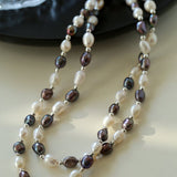 Baroque Mixed Color Pearl Necklace - floysun