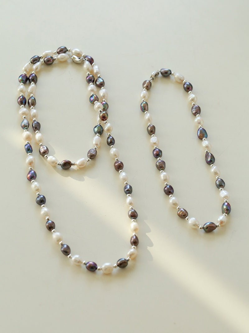 Baroque Mixed Color Pearl Necklace - floysun