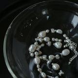 Baroque Pearl and Black Onyx Beaded Necklace - floysun