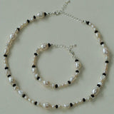 Baroque Pearl and Black Onyx Beaded Necklace - floysun