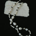 Baroque Pearl and Black Onyx Beaded Necklace - floysun
