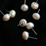 Baroque Pearl Stud Earrings Star Moon & Button Designs - floysun