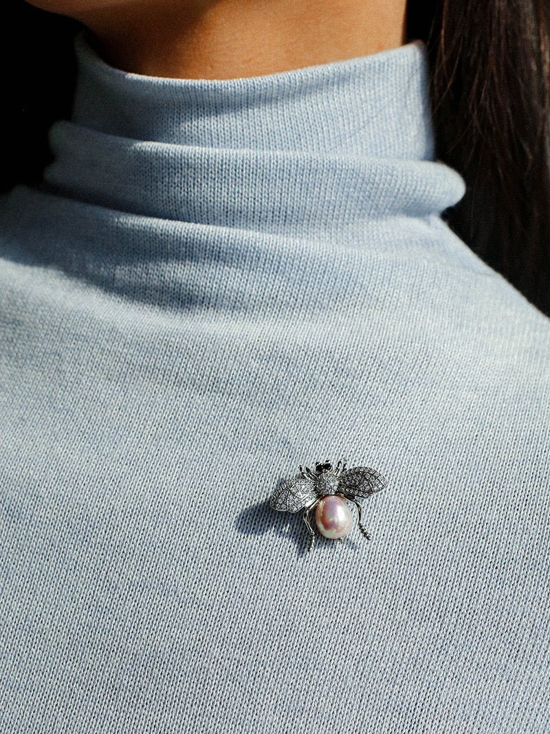 Bee & Pearl Brooch - floysun