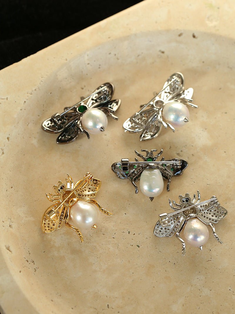 Bee & Pearl Brooch - floysun