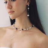 Black Ebony Wood and Brushed Silver Ball Necklace - floysun