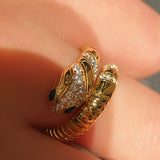 Black - Eyed Serpent Ring - floysun