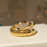 Black - Eyed Serpent Ring - floysun