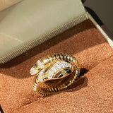 Black - Eyed Serpent Ring - floysun