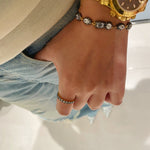 Black - Gold Gunmetal Pave Diamond Ring - floysun