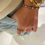 Black - Gold Gunmetal Pave Diamond Ring - floysun