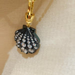 Black Gold Shell Necklace with Gradient Lab - Grown Diamonds - floysun