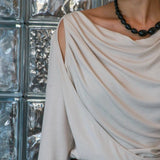 Black Gradient Water Drop Black Agate Necklace - floysun