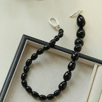 Black Gradient Water Drop Black Agate Necklace - floysun