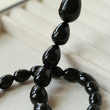 Black Gradient Water Drop Black Agate Necklace - floysun