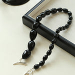 Black Gradient Water Drop Black Agate Necklace - floysun