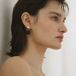 Black Onyx and Tiger's Eye Drop Earrings - floysun