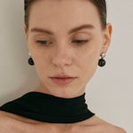 Black Onyx and Tiger's Eye Drop Earrings - floysun