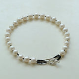 Black Spinel and Round Baroque Pearl OT Weaving Choker - floysun