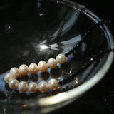 Black Spinel Smile Pearl Beaded Necklace - floysun
