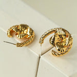 Bloom Loop Floral Rope Knot Earrings - floysun