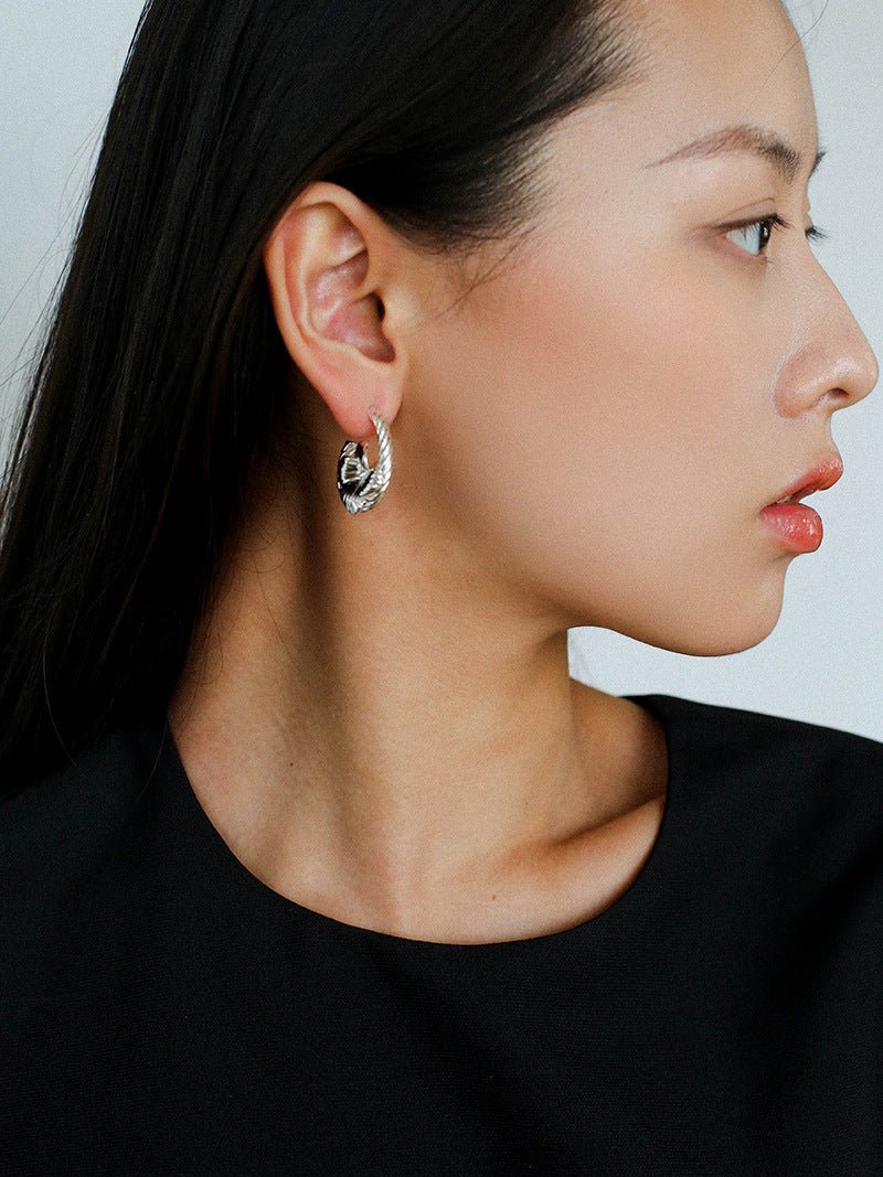 Bloom Loop Floral Rope Knot Earrings - floysun