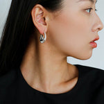 Bloom Loop Floral Rope Knot Earrings - floysun